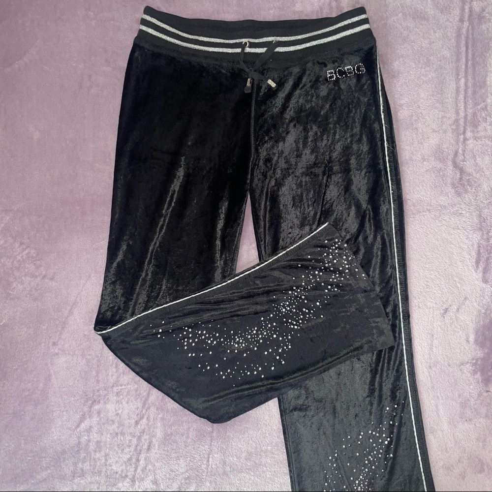 BCBG velour trackpants